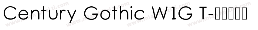 Century Gothic W1G T字体转换